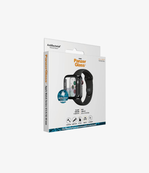 PanzerGlass - Tempered Glass Full Body AB za Apple Watch 4, 5, 6, SE (1. gen) & SE (2. gen) 40 mm, crno
