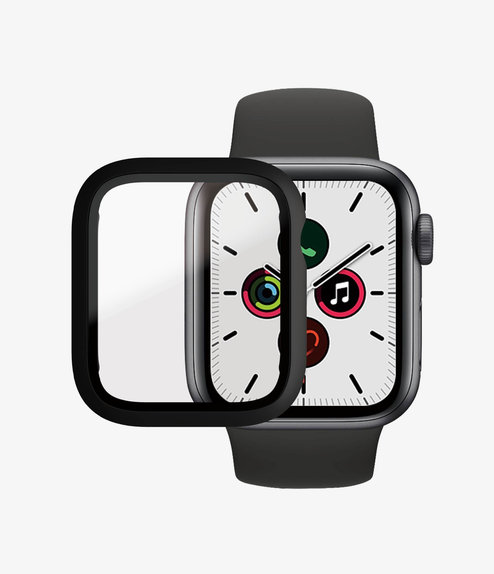 PanzerGlass - Tempered Glass Full Body AB za Apple Watch 4, 5, 6, SE (1. gen) & SE (2. gen) 40 mm, crno