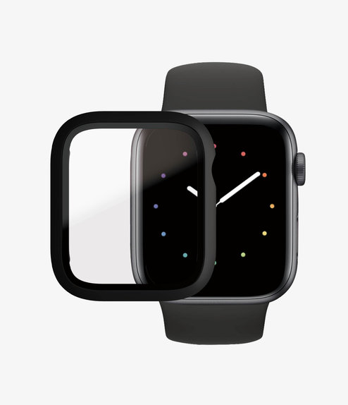PanzerGlass - Tempered Glass Full Body AB za Apple Watch 4, 5, 6, SE (1. gen) & SE (2. gen) 44 mm, crno