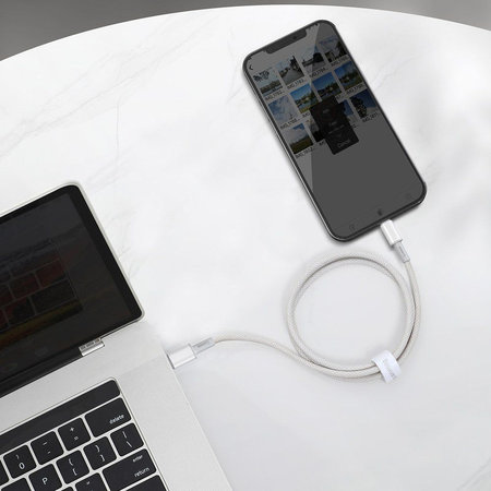 Baseus - Lightning / USB-C kabel (1m), bijeli