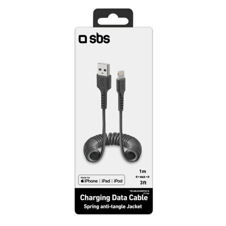 SBS - Lightning / USB kabel (1m), crni