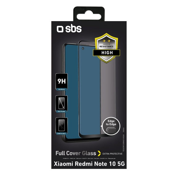 SBS - Tempered Glass Full Cover za Xiaomi Redmi Note 10 5G, crna