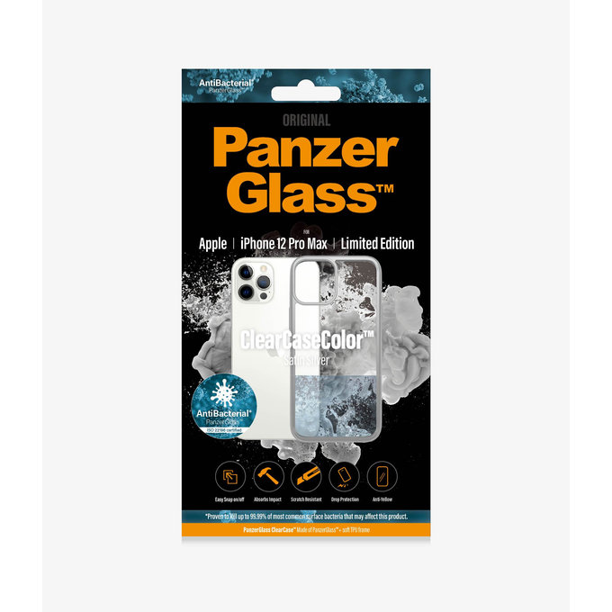 PanzerGlass - Ovitek ClearCase AB za iPhone 12 Pro Max, srebrn