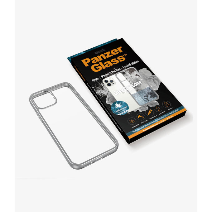 PanzerGlass - Ovitek ClearCase AB za iPhone 12 Pro Max, srebrn