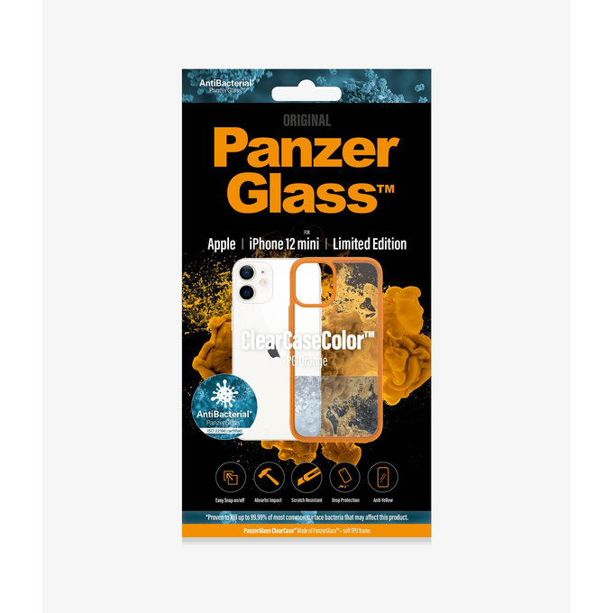 PanzerGlass - Ovitek ClearCase AB za iPhone 12 mini, oranžen