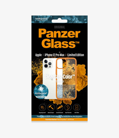 PanzerGlass - Ovitek ClearCase AB za iPhone 12 Pro Max, oranžen