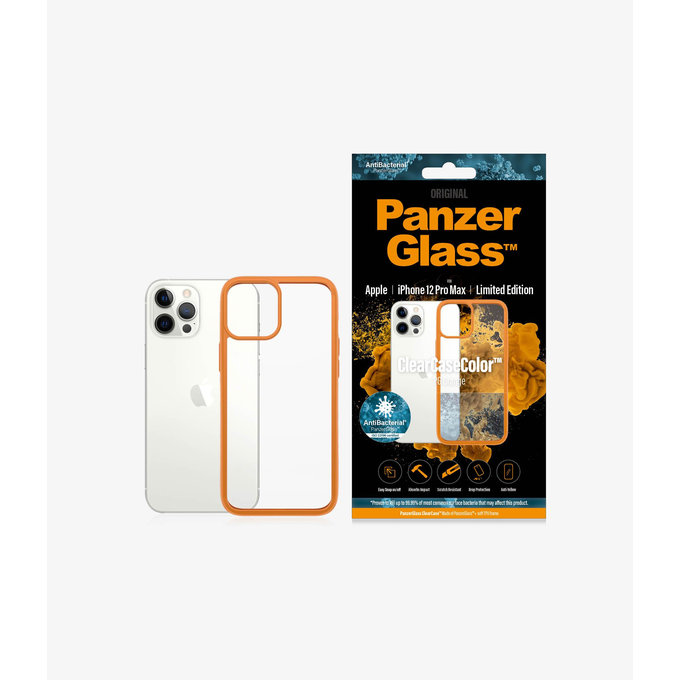 PanzerGlass - Ovitek ClearCase AB za iPhone 12 Pro Max, oranžen