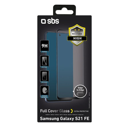 SBS - Tempered Glass Full Cover za Samsung Galaxy S21 FE, crna