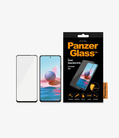 PanzerGlass - Tempered Glass Case Friendly za Xiaomi Redmi Note 10, 10S, crna