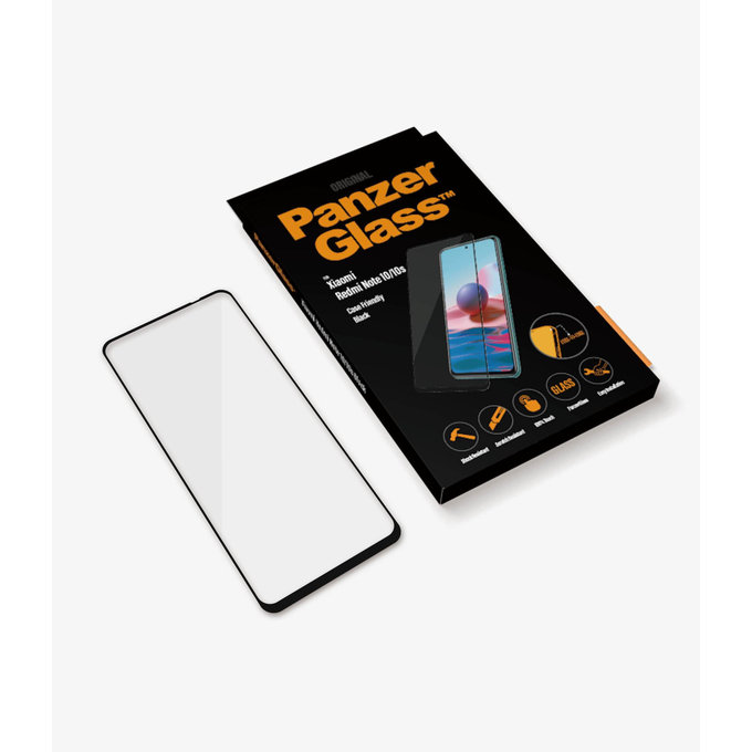 PanzerGlass - Tempered Glass Case Friendly za Xiaomi Redmi Note 10, 10S, crna