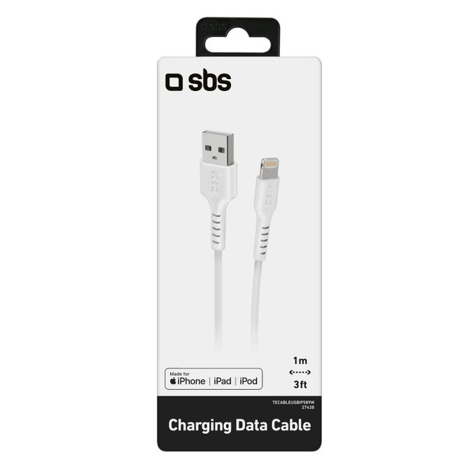 SBS - Lightning / USB kabel (1m), bijeli