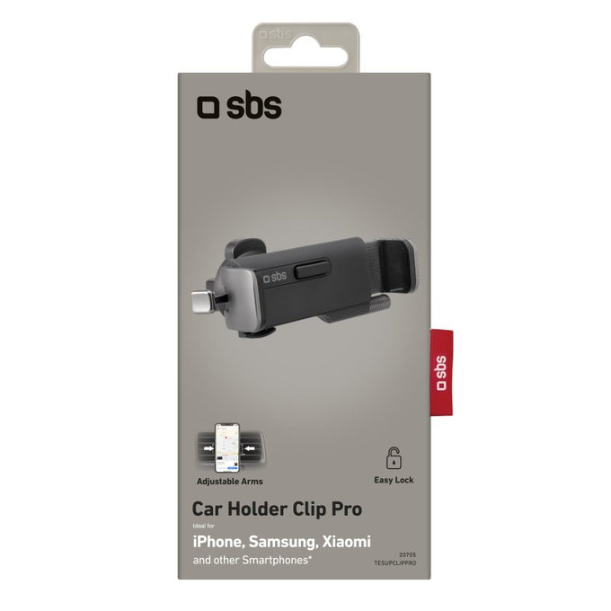 SBS - Car Mount Clip Pro, univerzalni nosač za ventilaciju, crni