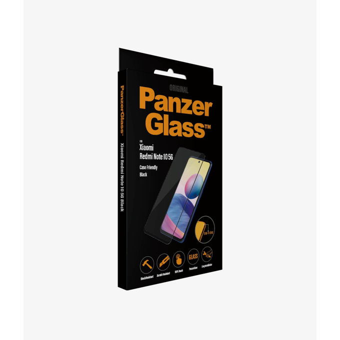PanzerGlass - Tempered Glass Case Friendly za Xiaomi Redmi Note 10 5G, crna