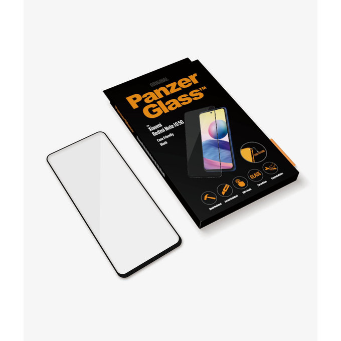 PanzerGlass - Tempered Glass Case Friendly za Xiaomi Redmi Note 10 5G, crna