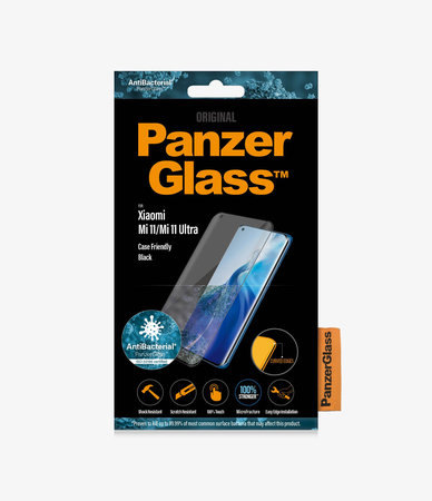 PanzerGlass - Tempered Glass Case Friendly AB za Xiaomi Mi 11, Mi 11 Ultra, crna