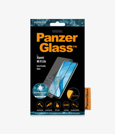 PanzerGlass - Tempered Glass Case Friendly za Xiaomi Mi 11 Lite, crna