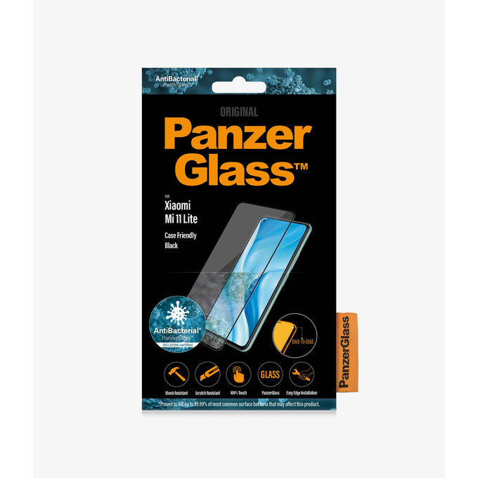 PanzerGlass - Tempered Glass Case Friendly za Xiaomi Mi 11 Lite, crna