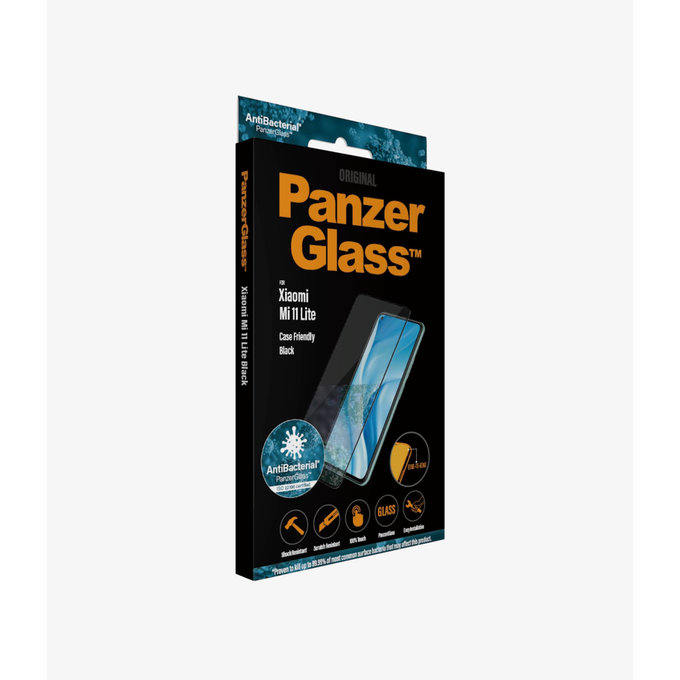 PanzerGlass - Tempered Glass Case Friendly za Xiaomi Mi 11 Lite, crna