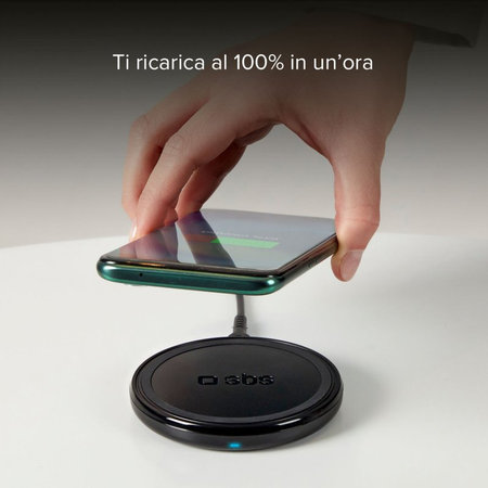 SBS - Bežični punjač s QI, crni