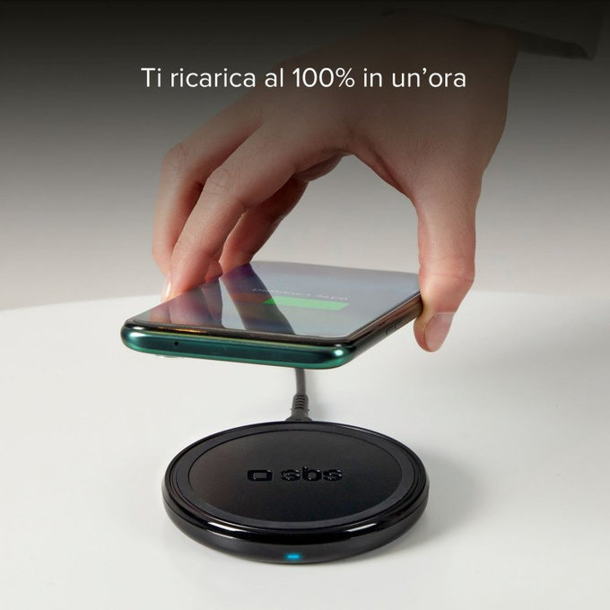 SBS - Bežični punjač s QI, crni