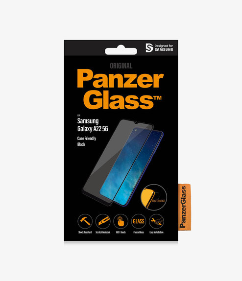 PanzerGlass - Tempered Glass Case Friendly za Samsung Galaxy A22 5G, crna