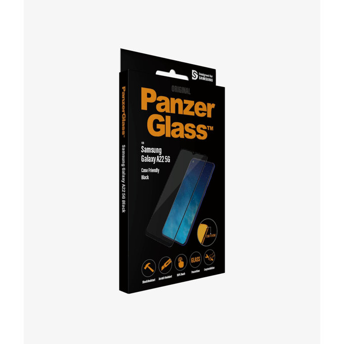 PanzerGlass - Tempered Glass Case Friendly za Samsung Galaxy A22 5G, crna