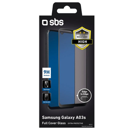 SBS - Tempered Glass Full Cover za Samsung Galaxy A03s, crna