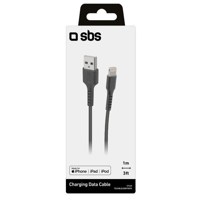 SBS - Lightning / USB kabel (1m), crni