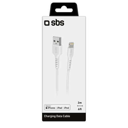 SBS - Lightning / USB kabel (2m), bijeli