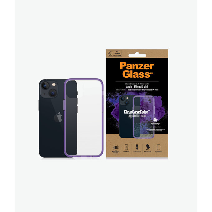 PanzerGlass - Maska ClearCaseColor AB za iPhone 13 mini, grape