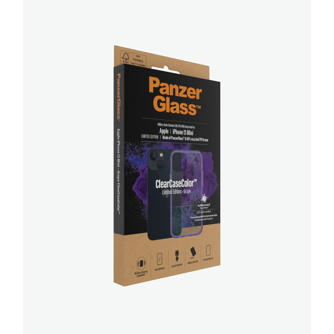 PanzerGlass - Maska ClearCaseColor AB za iPhone 13 mini, grape