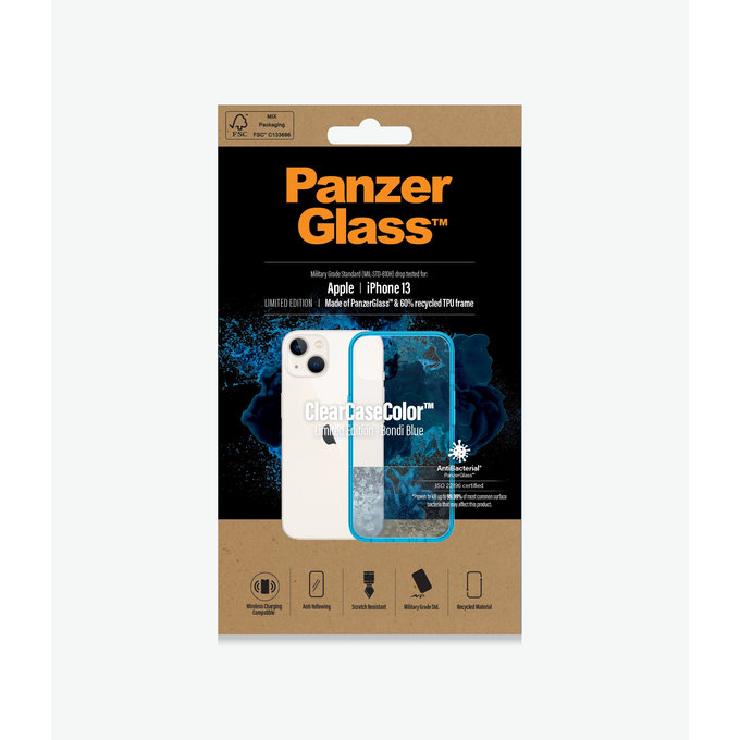 PanzerGlass - Ovitek ClearCaseColor AB za iPhone 13, bondi modra