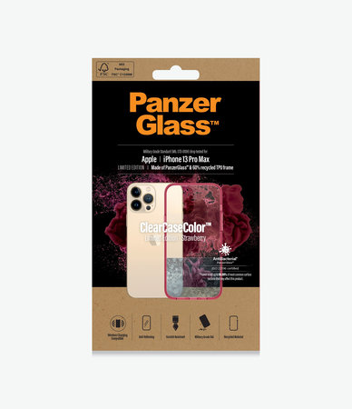 PanzerGlass - Maska ClearCaseColor AB za iPhone 13 Pro Max, jagoda