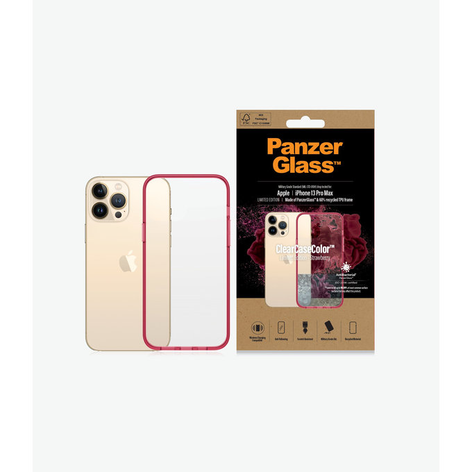 PanzerGlass - Maska ClearCaseColor AB za iPhone 13 Pro Max, jagoda