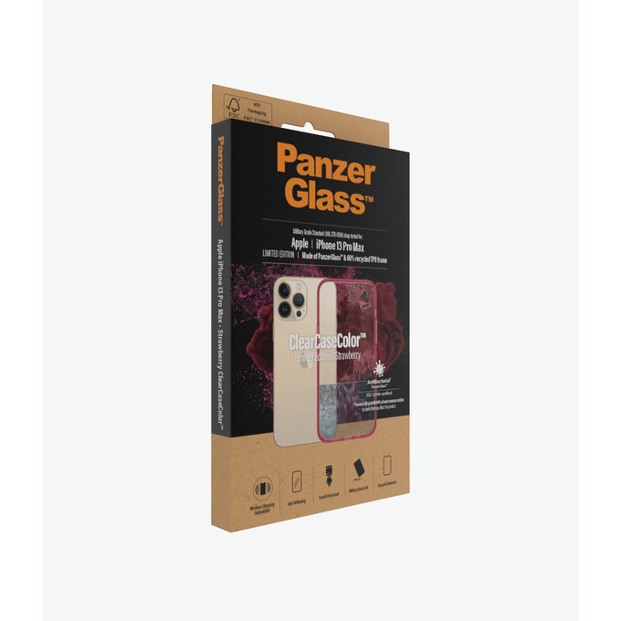 PanzerGlass - Maska ClearCaseColor AB za iPhone 13 Pro Max, jagoda