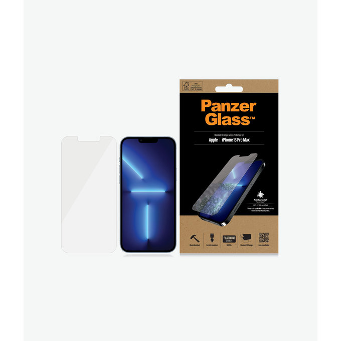 PanzerGlass - Tempered Glass Standard Fit AB za iPhone 13 Pro Max & 14 Plus, prozirno