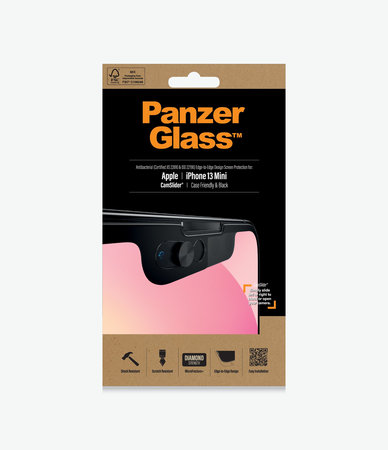 PanzerGlass - Tempered Glass Case Friendly CamSlider AB za iPhone 13 mini, crna