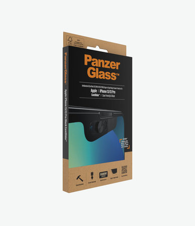 PanzerGlass -Tempered Glass Case Friendly CamSlider AB za iPhone 13, 13 Pro & 14, crno
