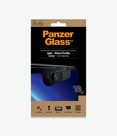 PanzerGlass - Tempered Glass Case Friendly CamSlider AB za iPhone 13 Pro Max & 14 Plus, crna