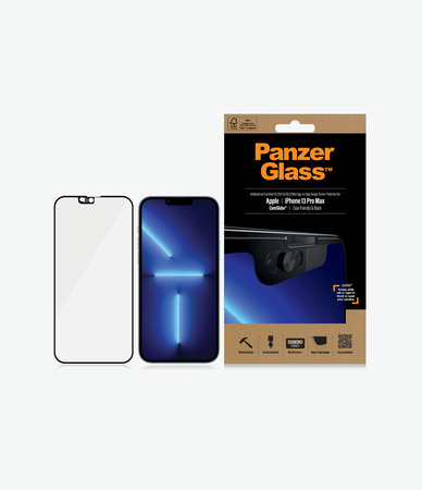 PanzerGlass - Tempered Glass Case Friendly CamSlider AB za iPhone 13 Pro Max & 14 Plus, crna