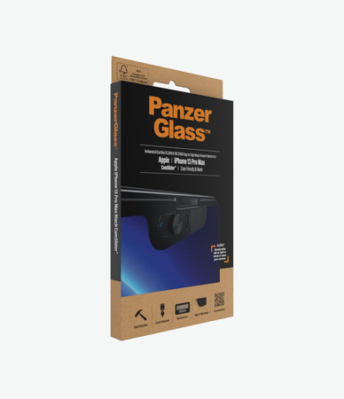 PanzerGlass - Tempered Glass Case Friendly CamSlider AB za iPhone 13 Pro Max & 14 Plus, crna