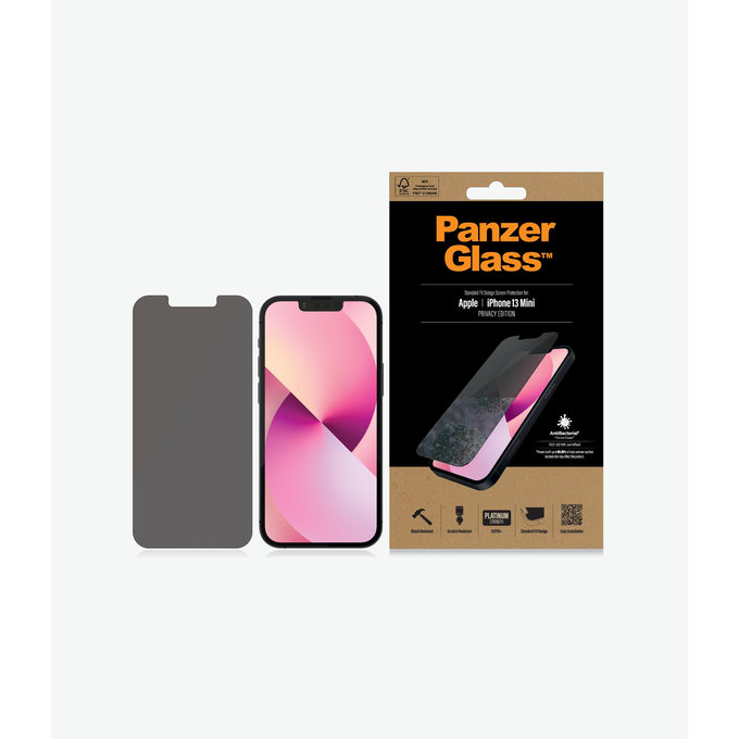 PanzerGlass - Tempered Glass Standard Fit Privacy AB za iPhone 13 mini, prozirno