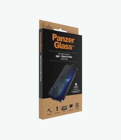 PanzerGlass - Tempered Glass Standard Fit Privacy AB za iPhone 13 Pro Max & 14 Plus, prozirno