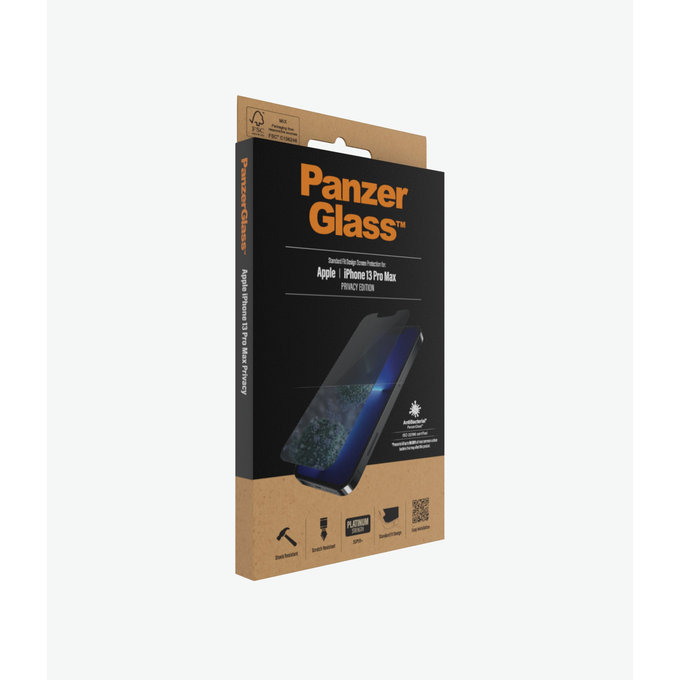 PanzerGlass - Tempered Glass Standard Fit Privacy AB za iPhone 13 Pro Max & 14 Plus, prozirno