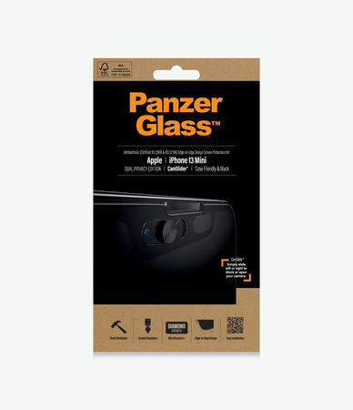 PanzerGlass - Tempered Glass Case Friendly Privacy CamSlider AB za iPhone 13 mini, crna