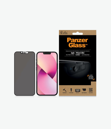 PanzerGlass - Tempered Glass Case Friendly Privacy CamSlider AB za iPhone 13 mini, crna