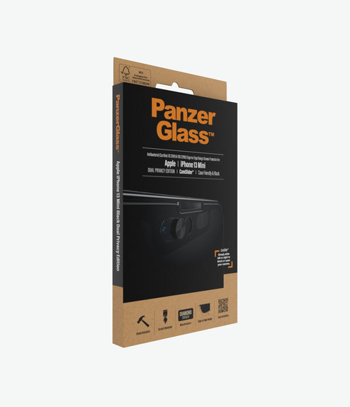 PanzerGlass - Tempered Glass Case Friendly Privacy CamSlider AB za iPhone 13 mini, crna