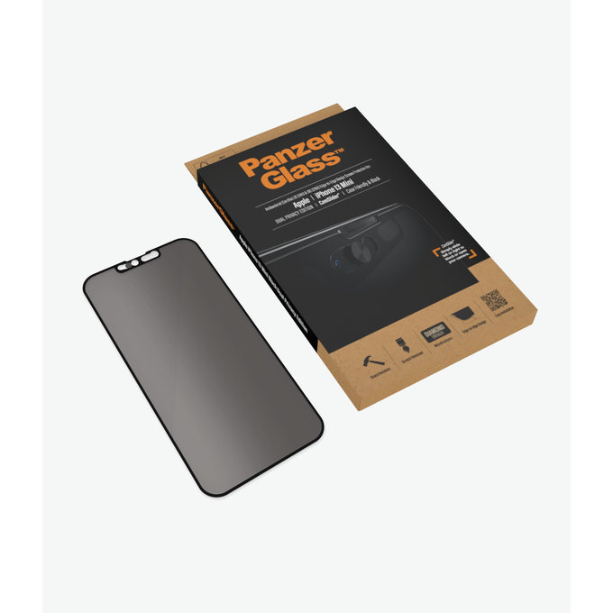 PanzerGlass - Tempered Glass Case Friendly Privacy CamSlider AB za iPhone 13 mini, crna