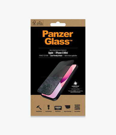 PanzerGlass - Tempered Glass Case Friendly Privacy AB za iPhone 13 mini, crna