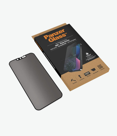 PanzerGlass - Kaljeno Staklo Case Friendly Privacy AB za iPhone 13, 13 Pro, 14 i 16e, crna